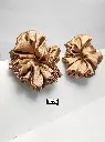 Beige Satin Scrunchies